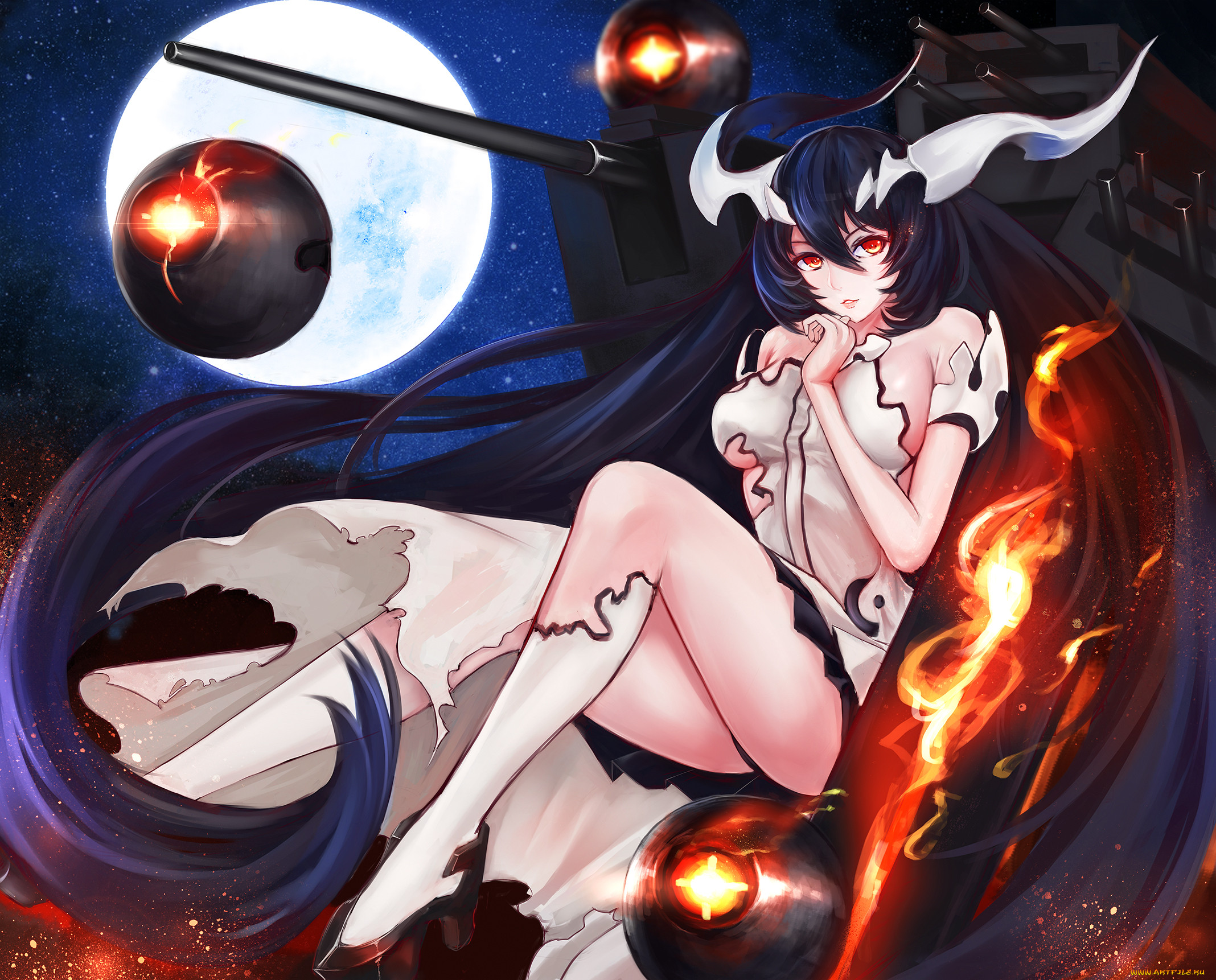 , kantai collection, , , , , , , , kantai, collection, ytoy, anchorage, water, demon, , 